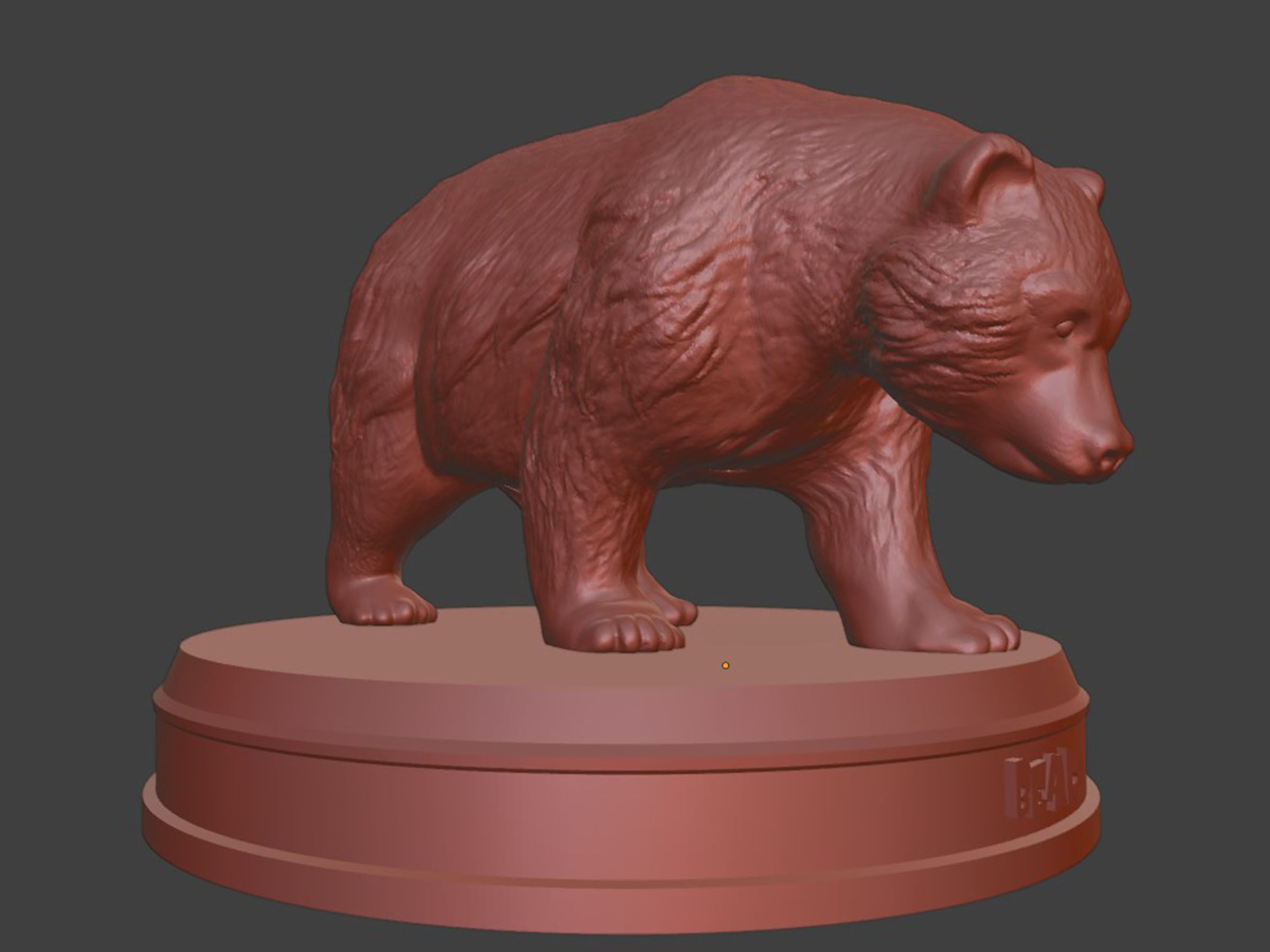 Sad Bear Printable 3D print model_6