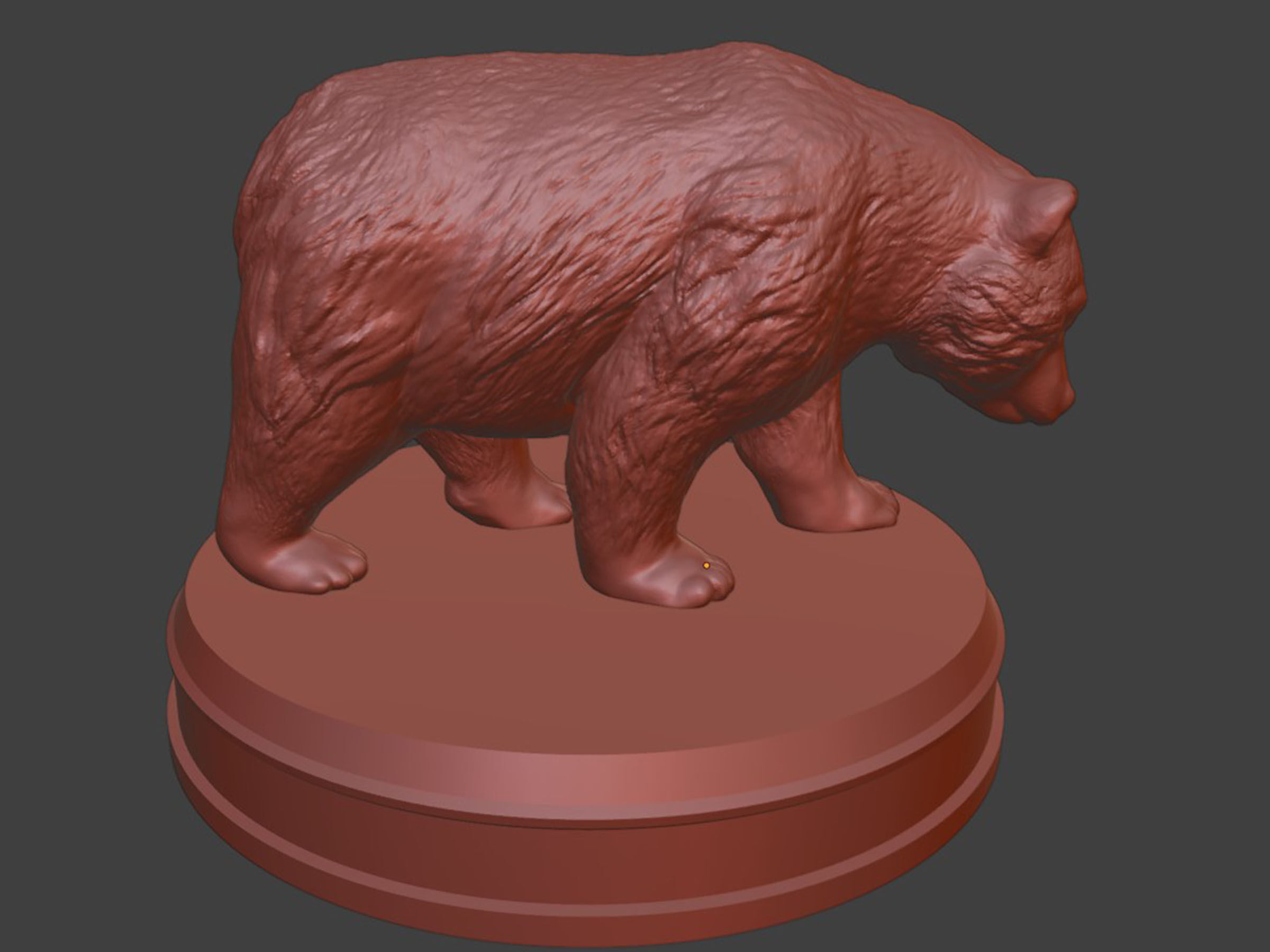 Sad Bear Printable 3D print model_7