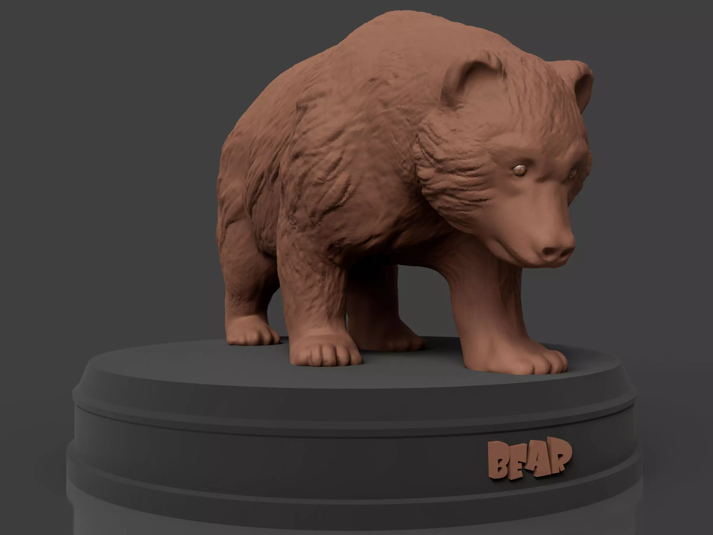 Sad Bear Printable 3D print model_0