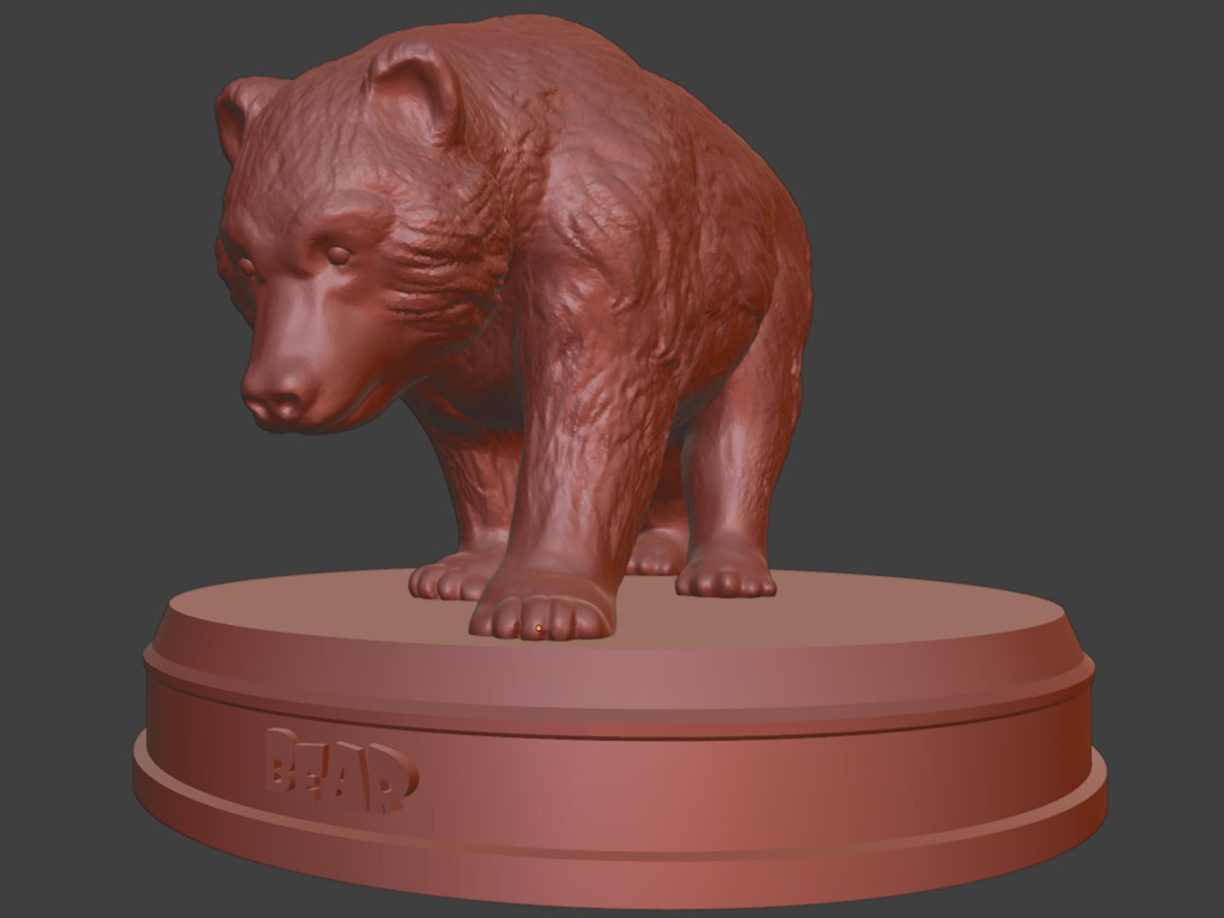 Sad Bear Printable 3D print model_8