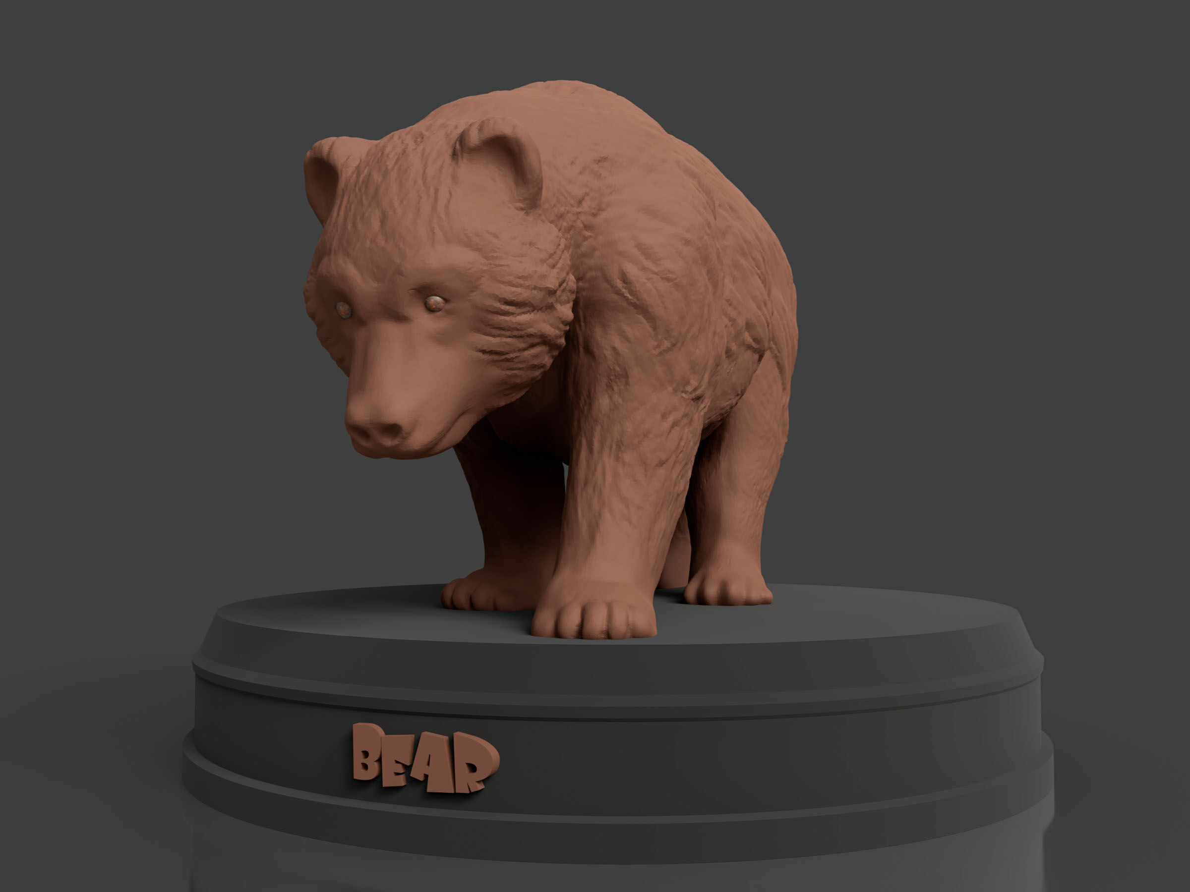 Sad Bear Printable 3D print model_5
