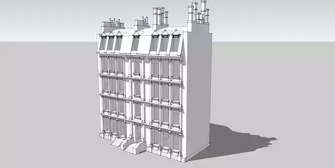 House-5 building with windows and balconies