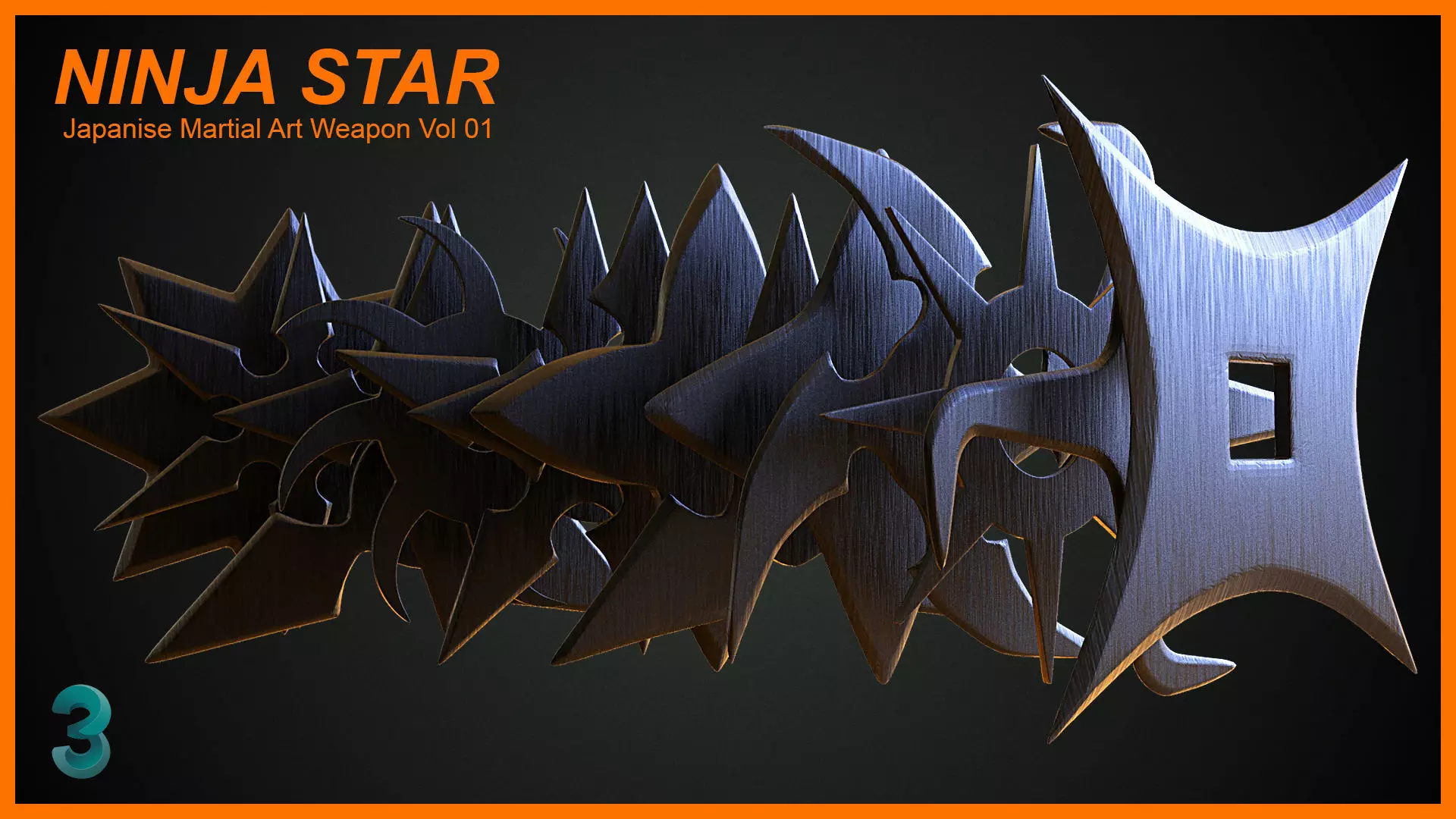 Japanese Martial Art Weapon Vol 01 3D model