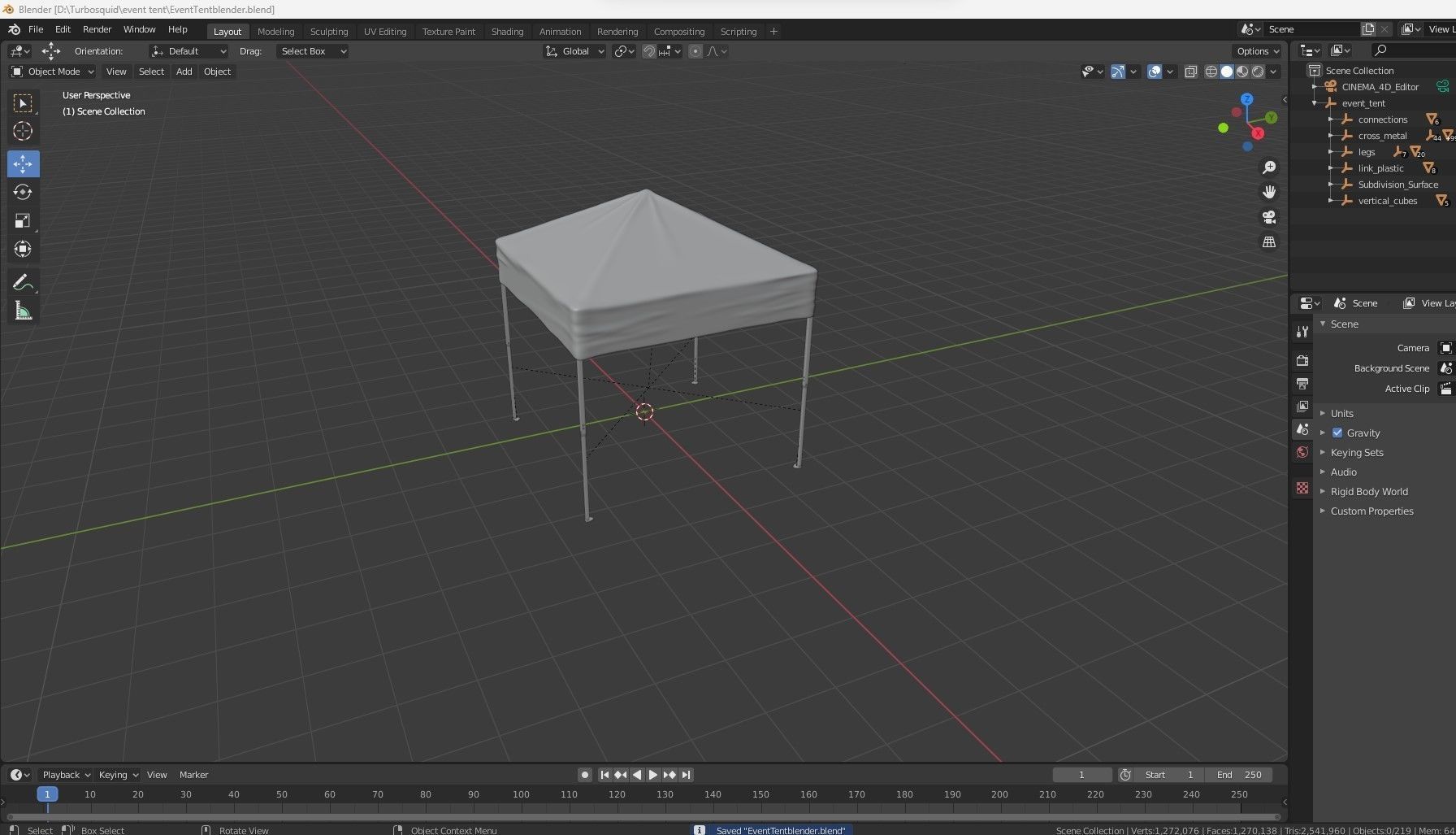 Event Tent 4x4 3D model_24