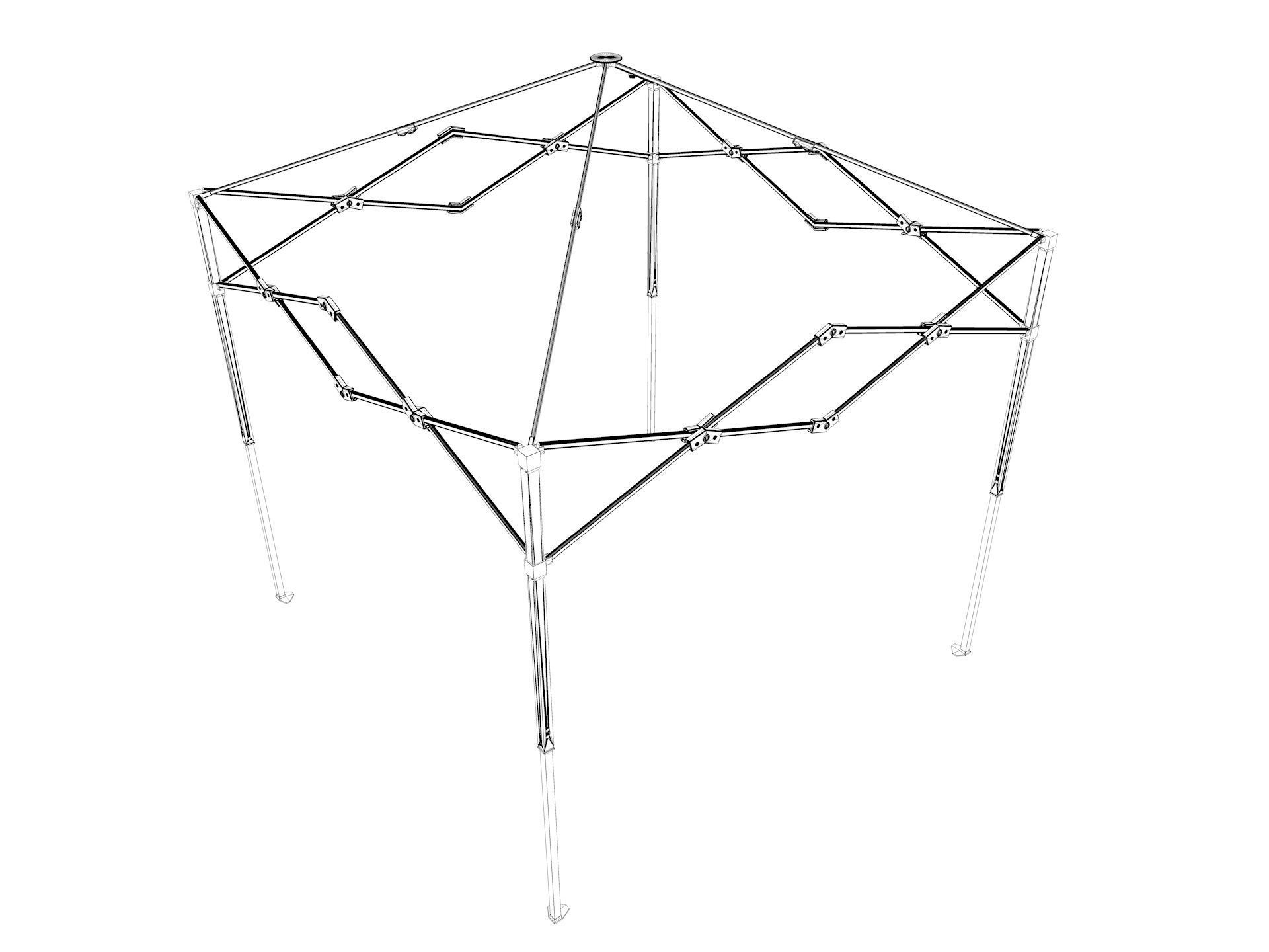 Event Tent 4x4 3D model_15