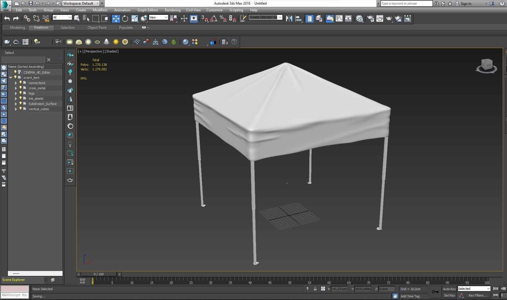 Event Tent 4x4 3D model_27