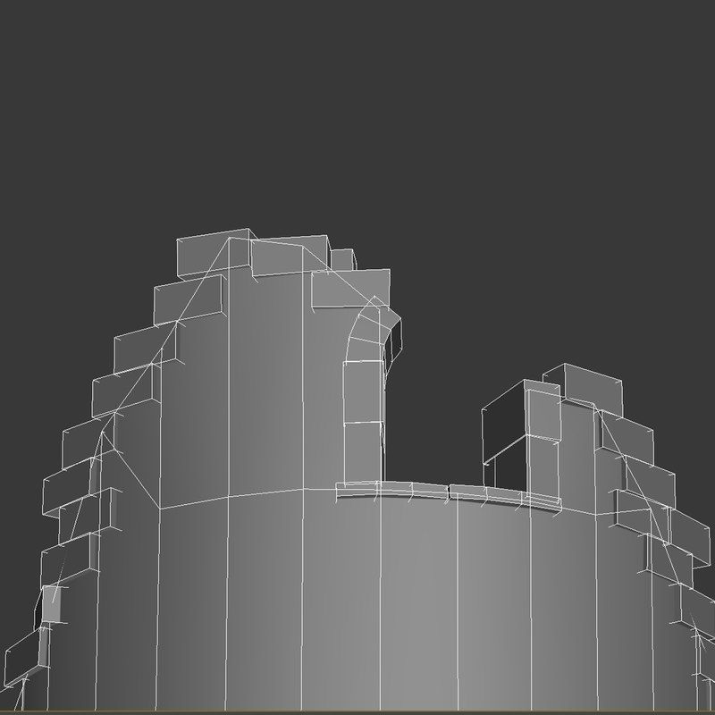 Ruined Tower Low-poly 3D model_10