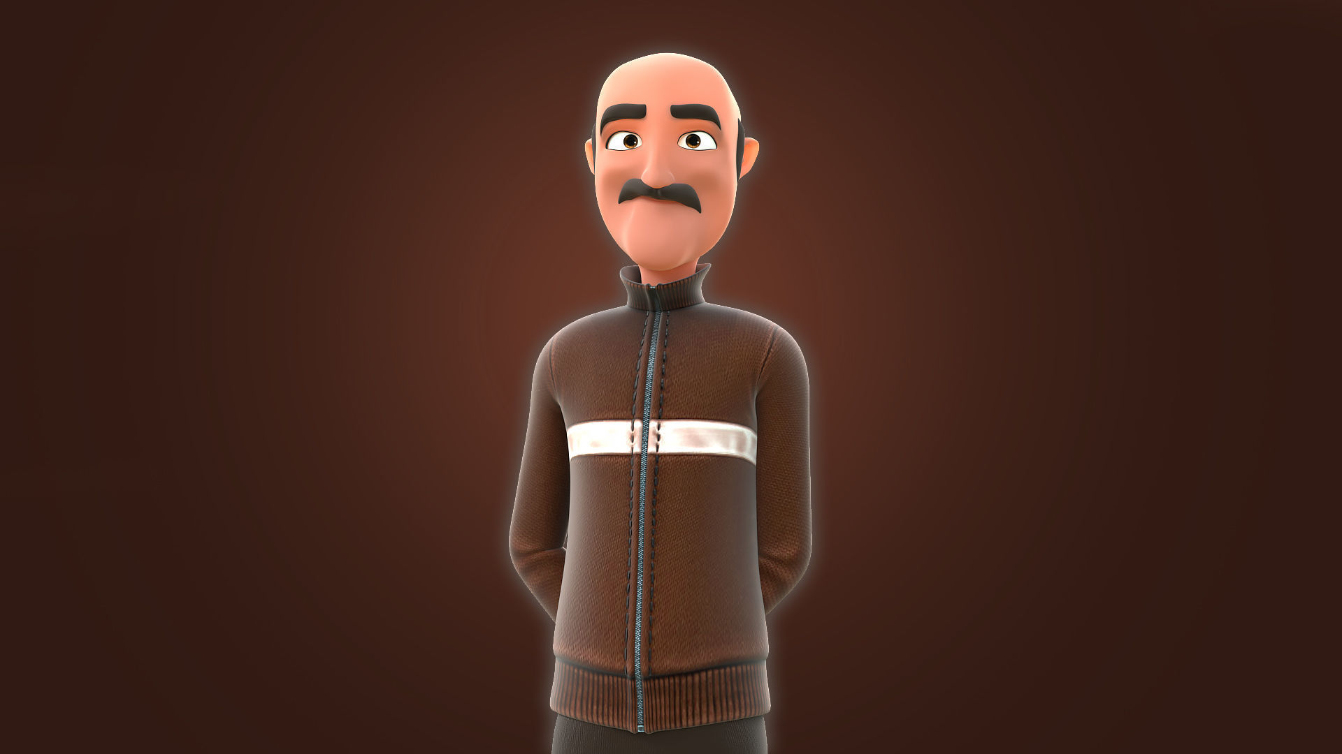 RIGGED CARTOON MAN - CARTOON BAD MAN 3D model_13