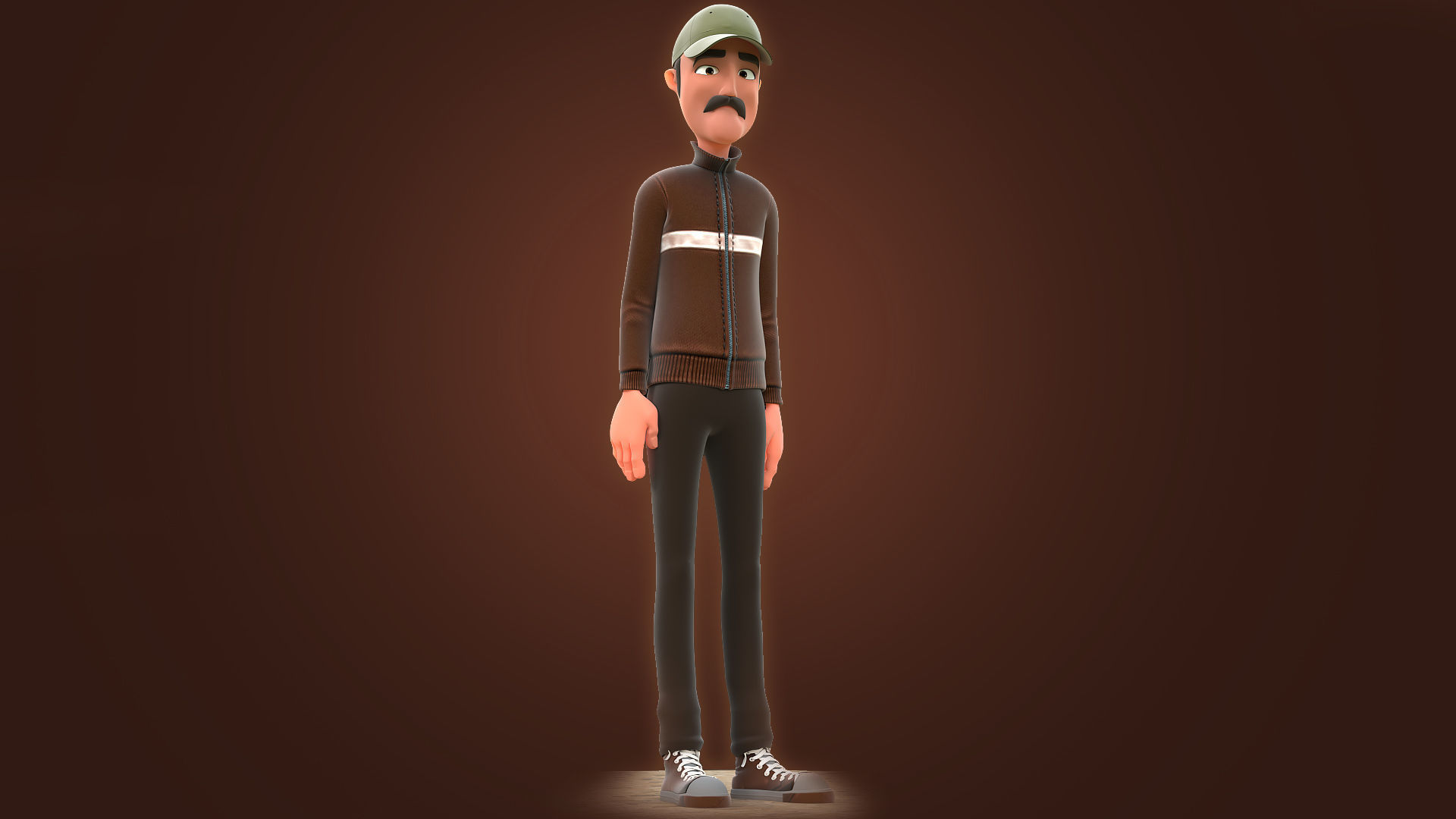 RIGGED CARTOON MAN - CARTOON BAD MAN 3D model_4