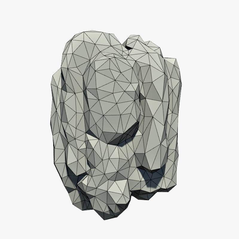 Stone rock Low-poly 3D model_5