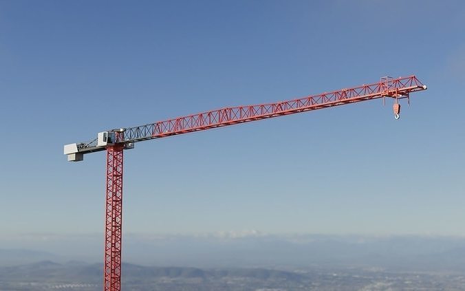 Flat Top Tower Crane 3D model