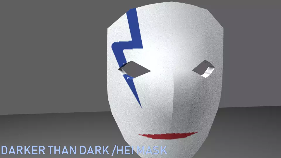DARKER THAN DARK HEI MASK Low-poly 3D model