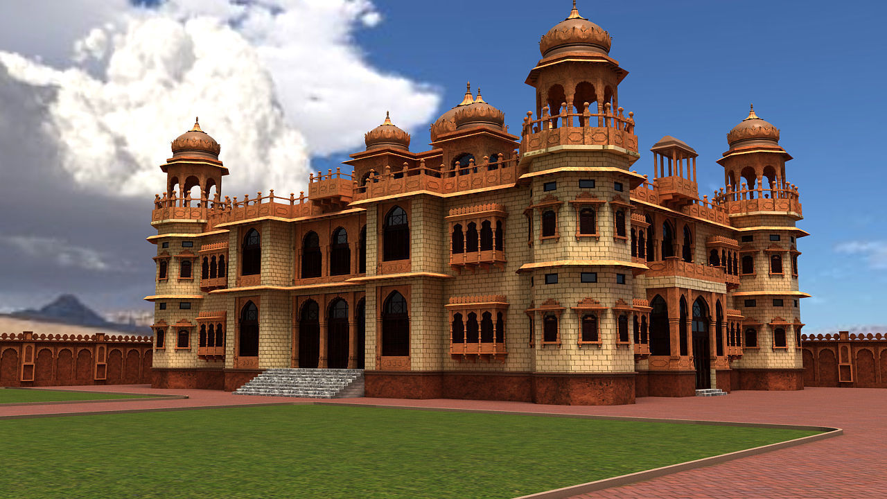 Iconic Mohatta Palace Realistic 3D Model 3D model_2