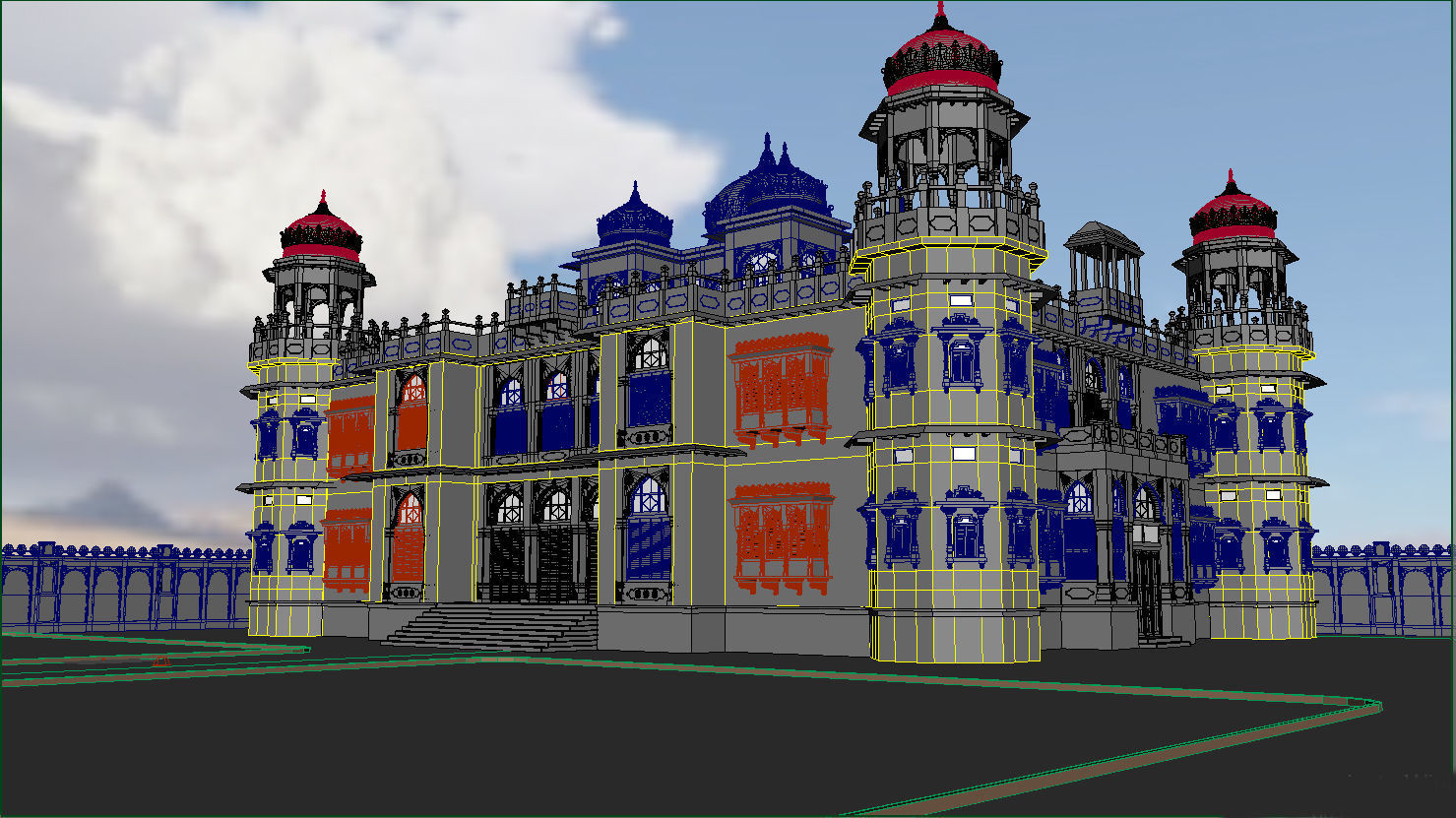 Iconic Mohatta Palace Realistic 3D Model 3D model_3