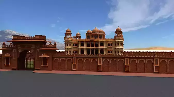 Iconic Mohatta Palace Realistic 3D Model