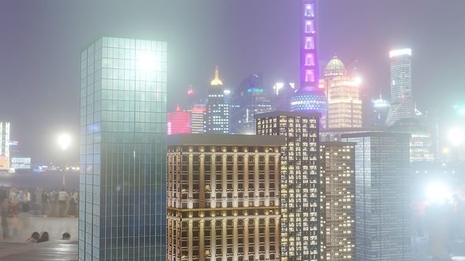 City Style Buildings Pack Low-poly 3D model
