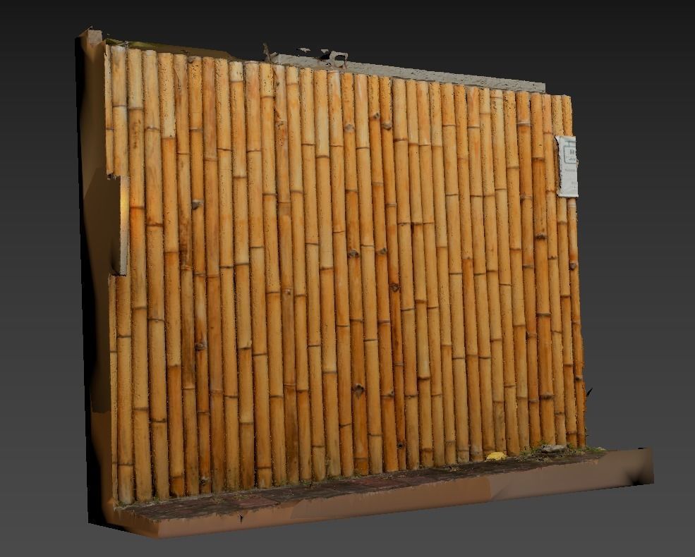 Ultra realistic Bamboo Fence 3D model_8