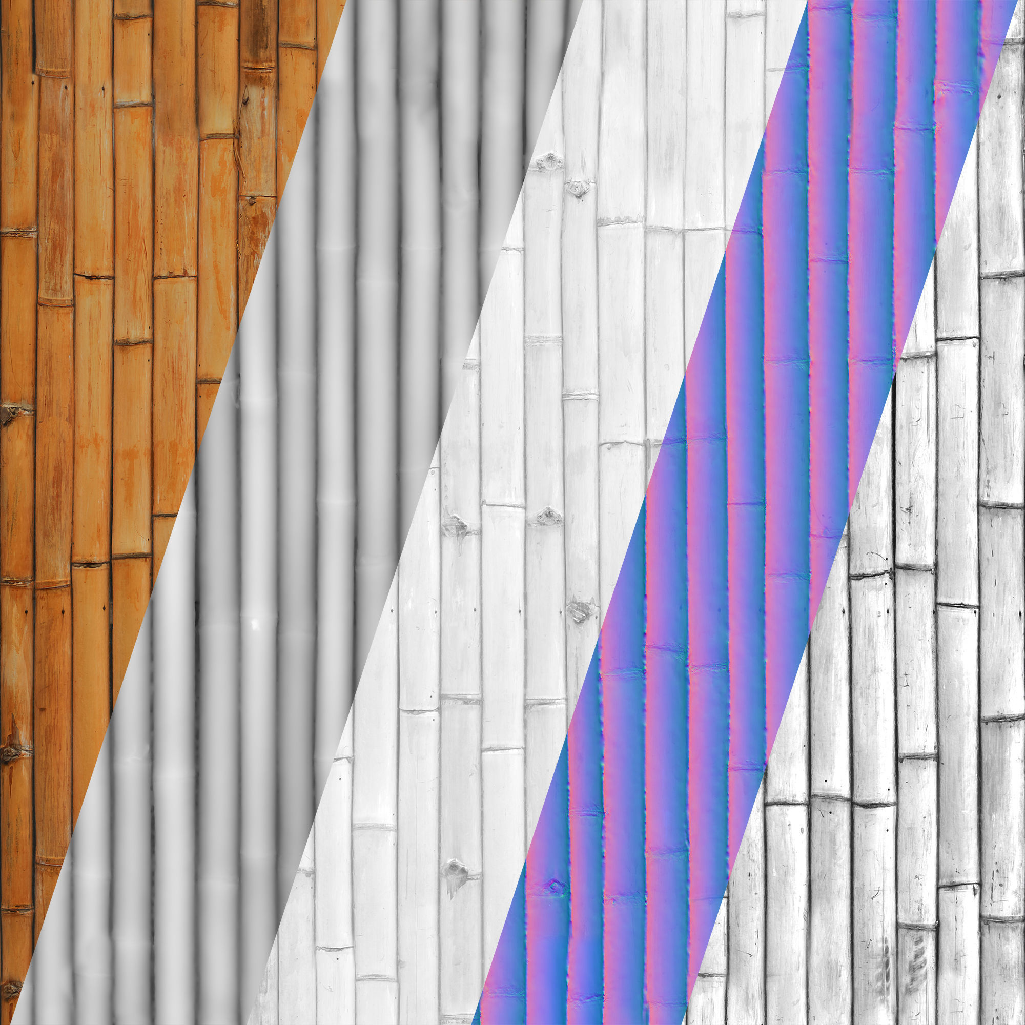 Ultra realistic Bamboo Fence 3D model_4