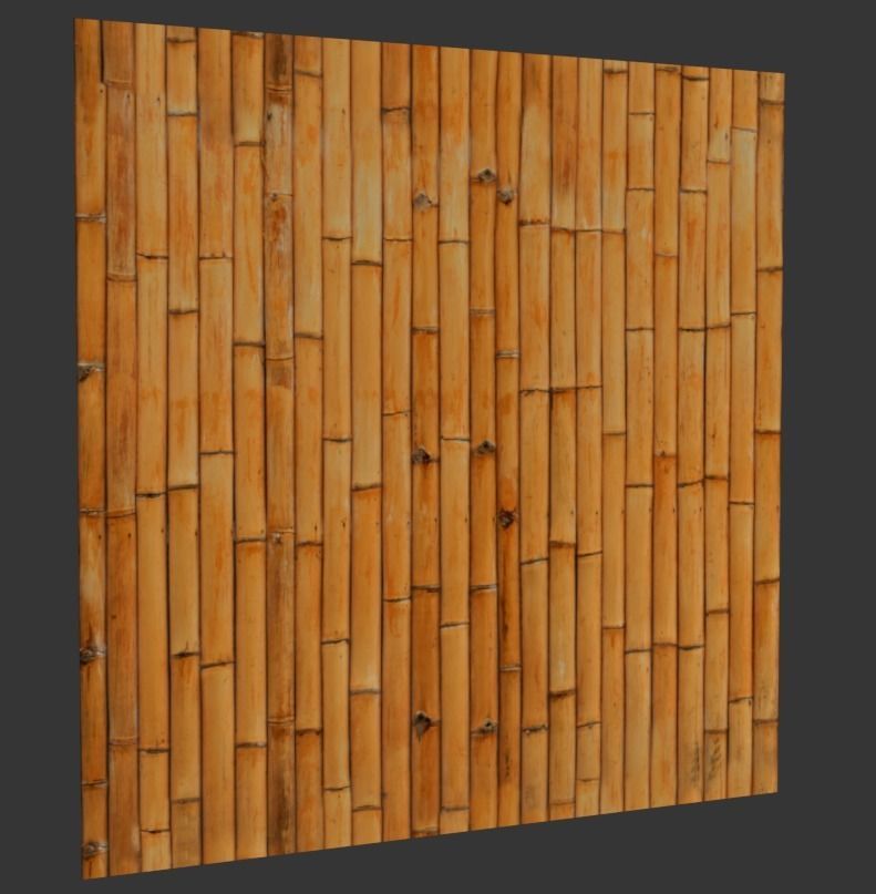 Ultra realistic Bamboo Fence 3D model_6