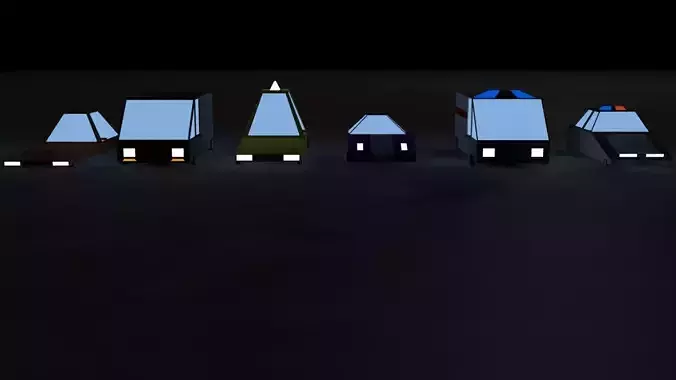 Cartoon Car Pack Low Poly