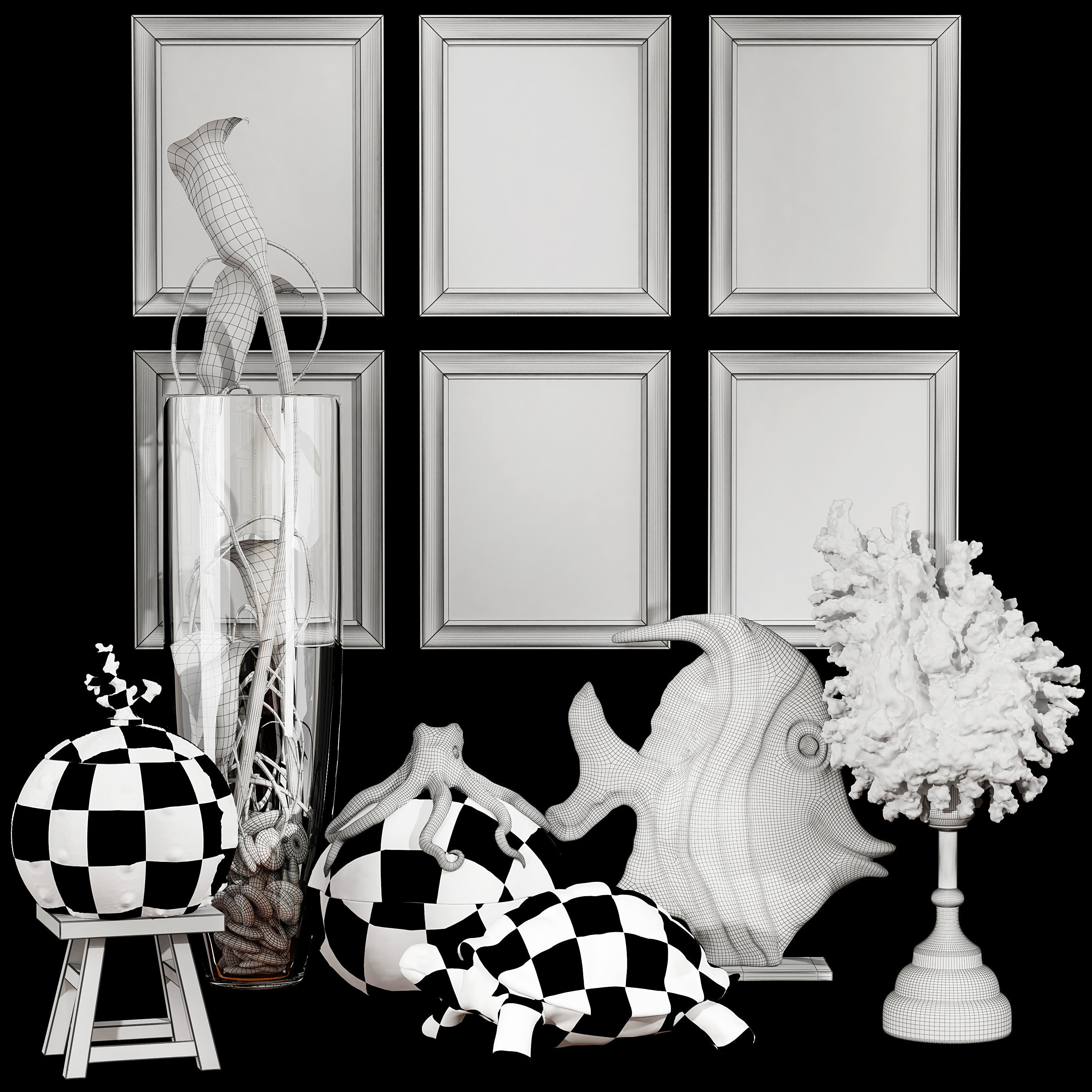 Decor set 46 3D model_3