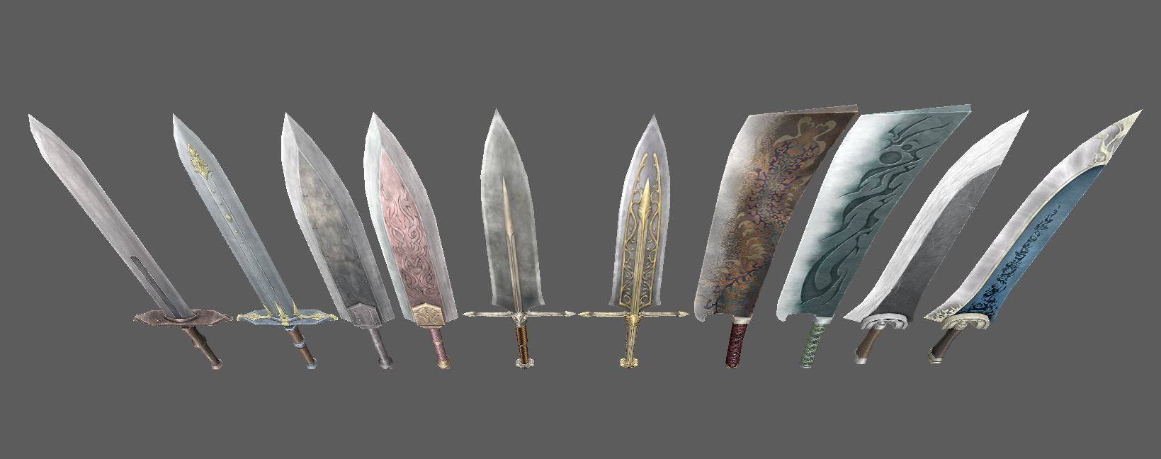 weapon sword Low-poly 3D model_3