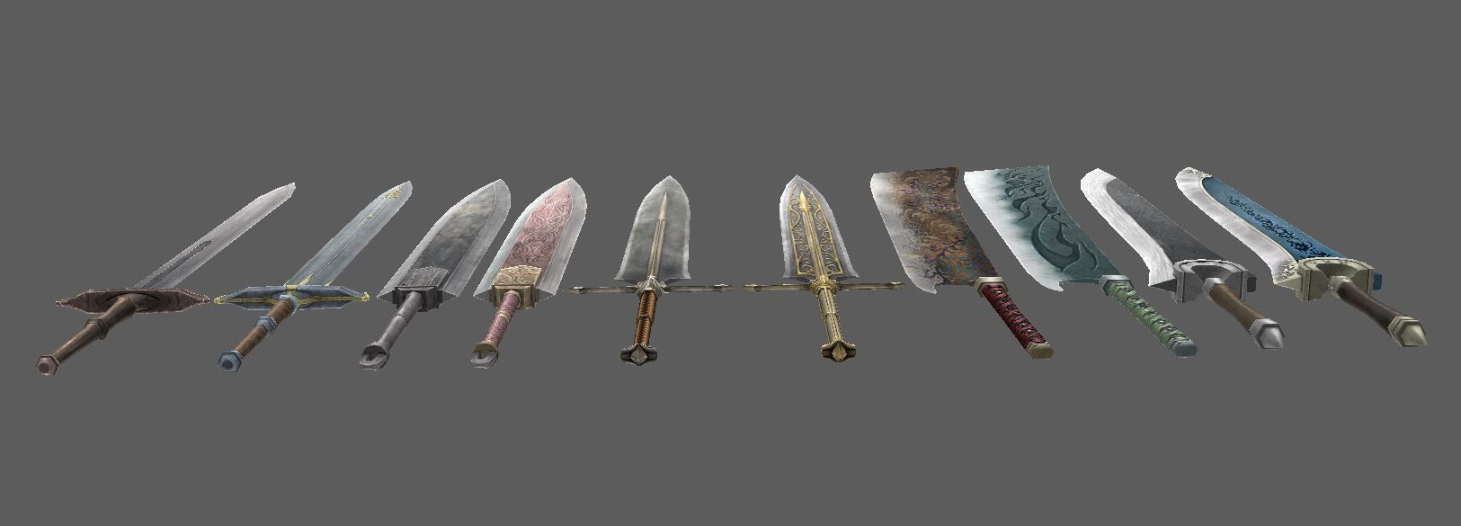 weapon sword Low-poly 3D model_2