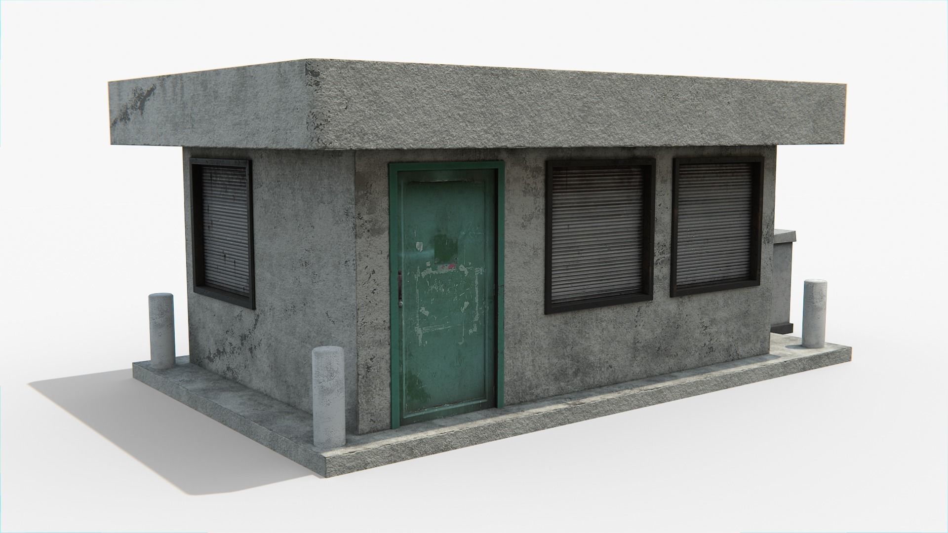 Guard Booth Low-poly 3D model_3