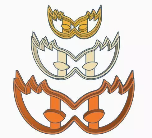 Mask V2 Cookie Cutter Set 3D print model_0
