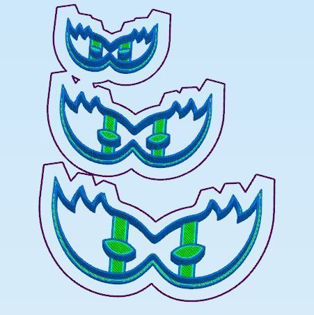 Mask V2 Cookie Cutter Set 3D print model_1