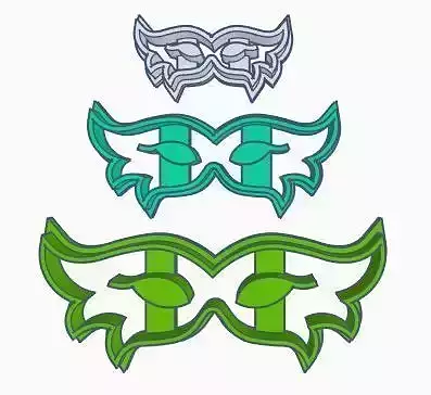 Mask V3 Cookie Cutter Set 3D print model