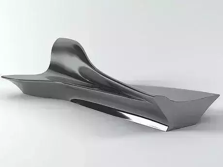 MODERBench chair with curved shape Free 3D model
