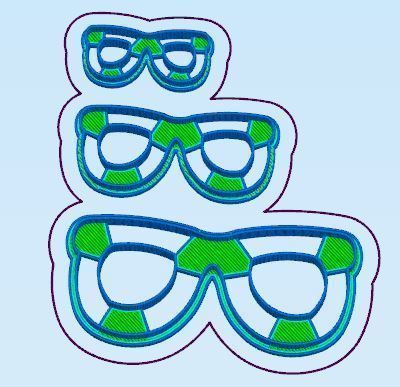 Glasses V1 Cookie Cutter Set 3D print model_1