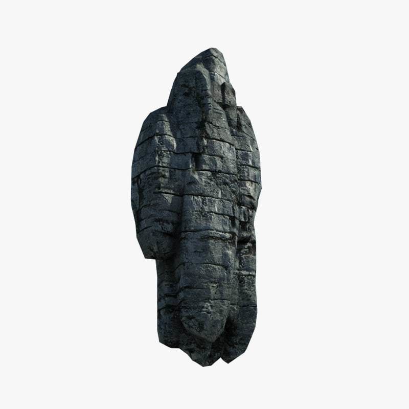 Rocky Cliff Low-poly 3D model_1