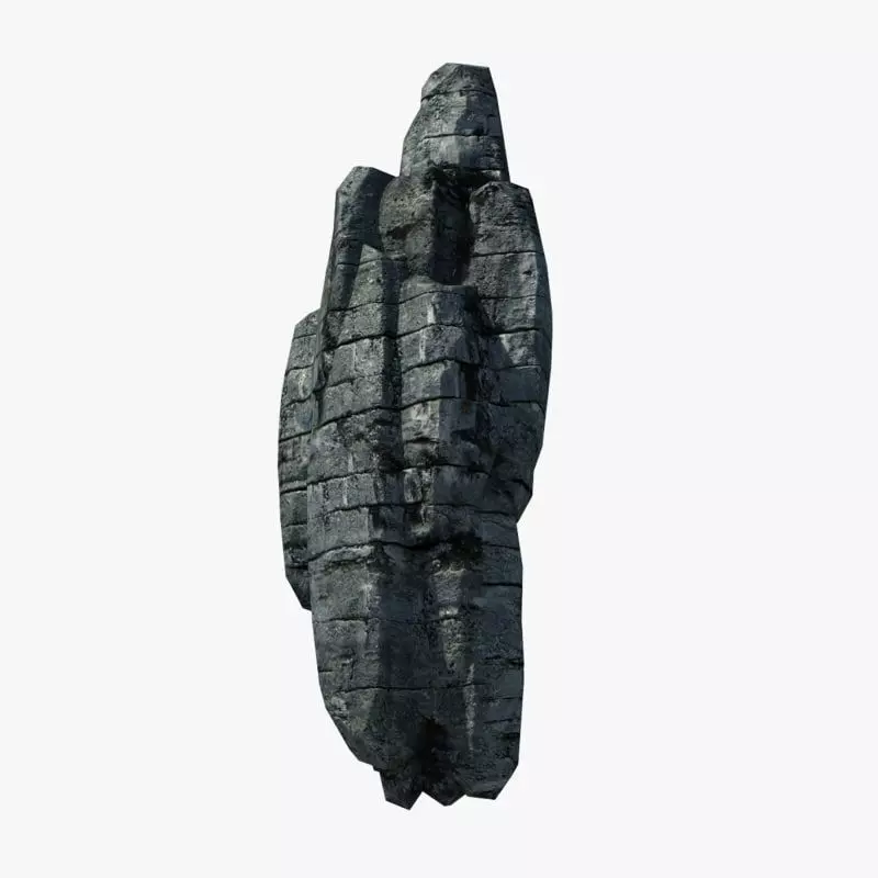 Rocky Cliff Low-poly 3D model_0