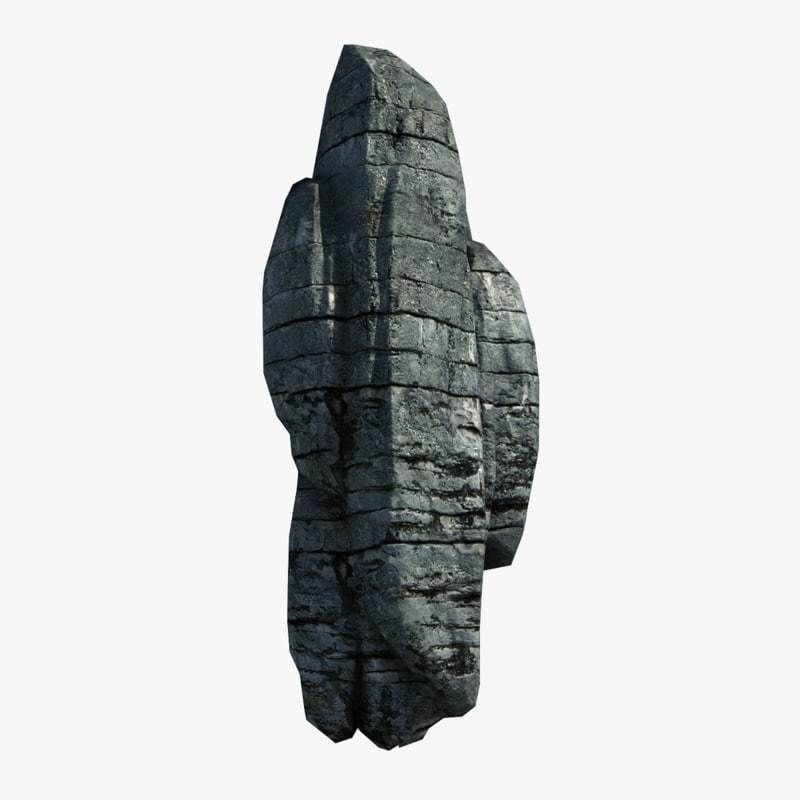Rocky Cliff Low-poly 3D model_3