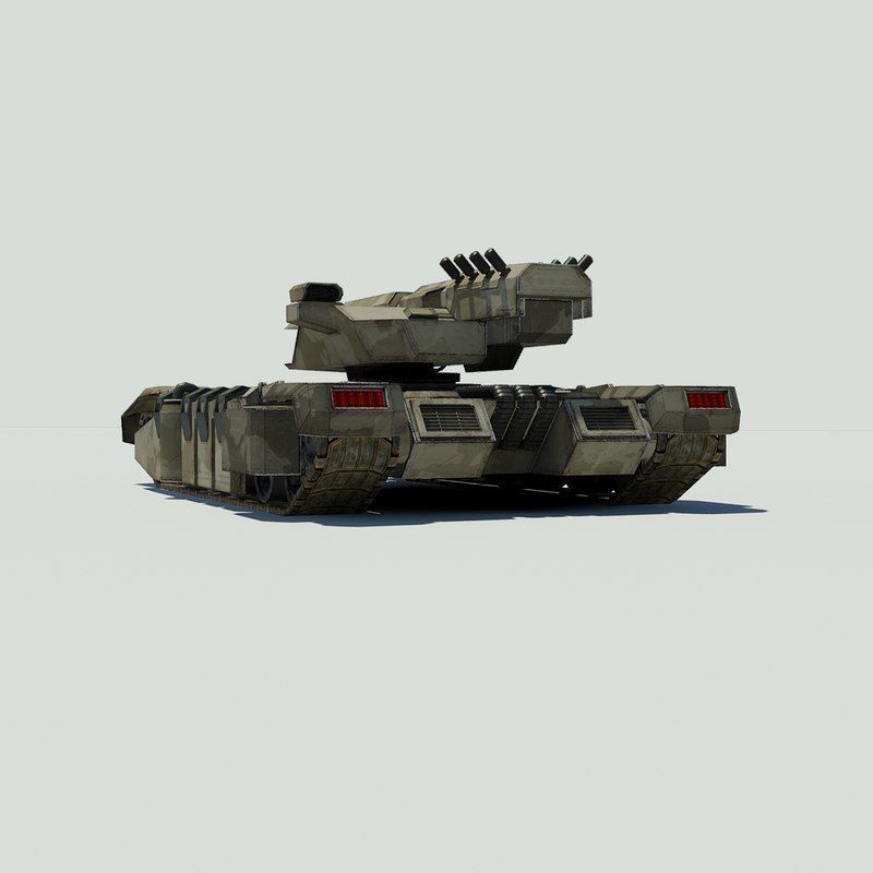 Sci fi Tank Low-poly 3D model_15