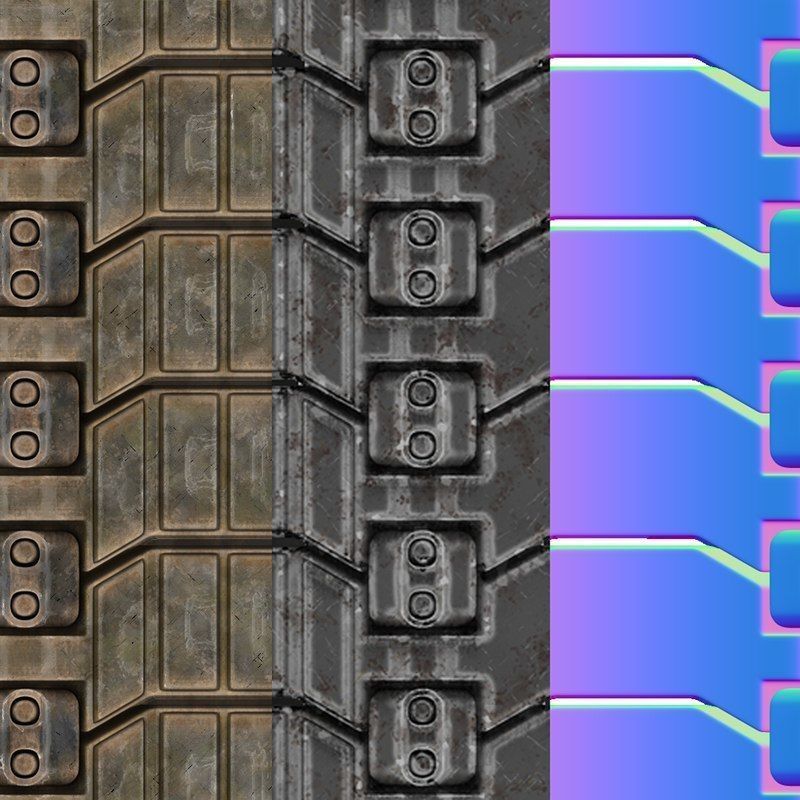 Sci fi Tank Low-poly 3D model_25