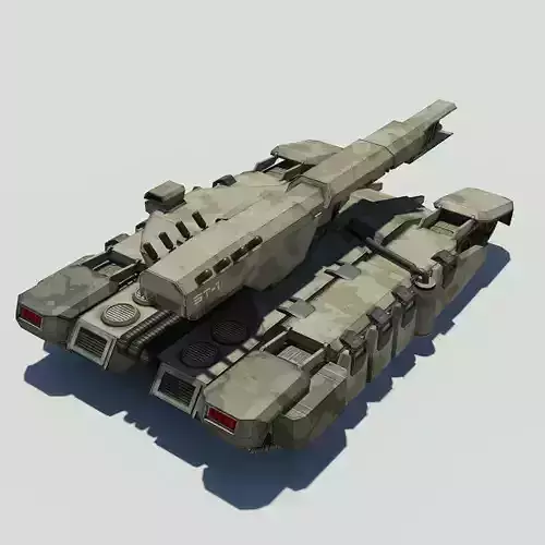 Sci fi Tank Low-poly 3D model