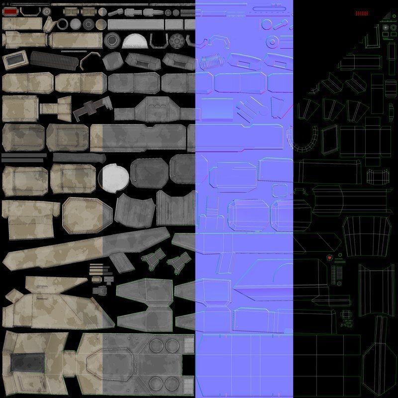 Sci fi Tank Low-poly 3D model_24