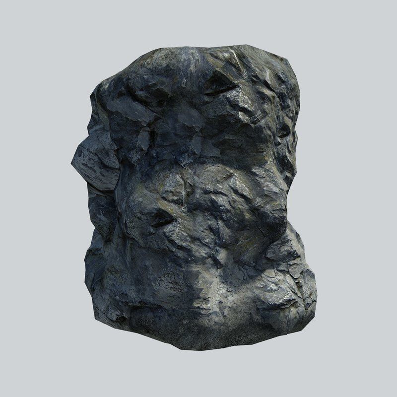 Rocky Cliff Low-poly 3D model_1