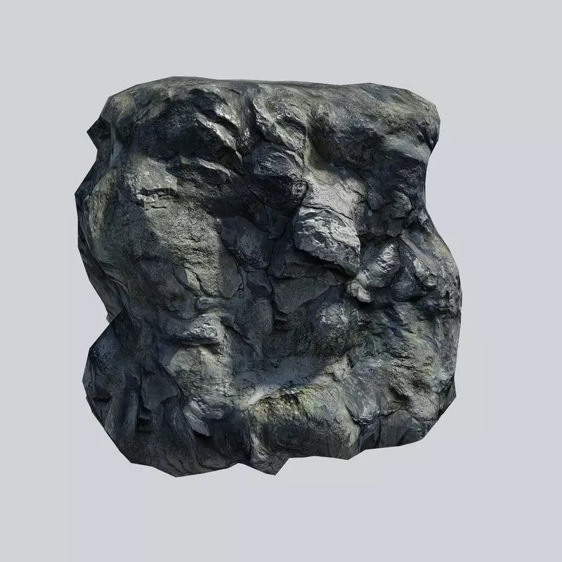Rocky Cliff Low-poly 3D model_0