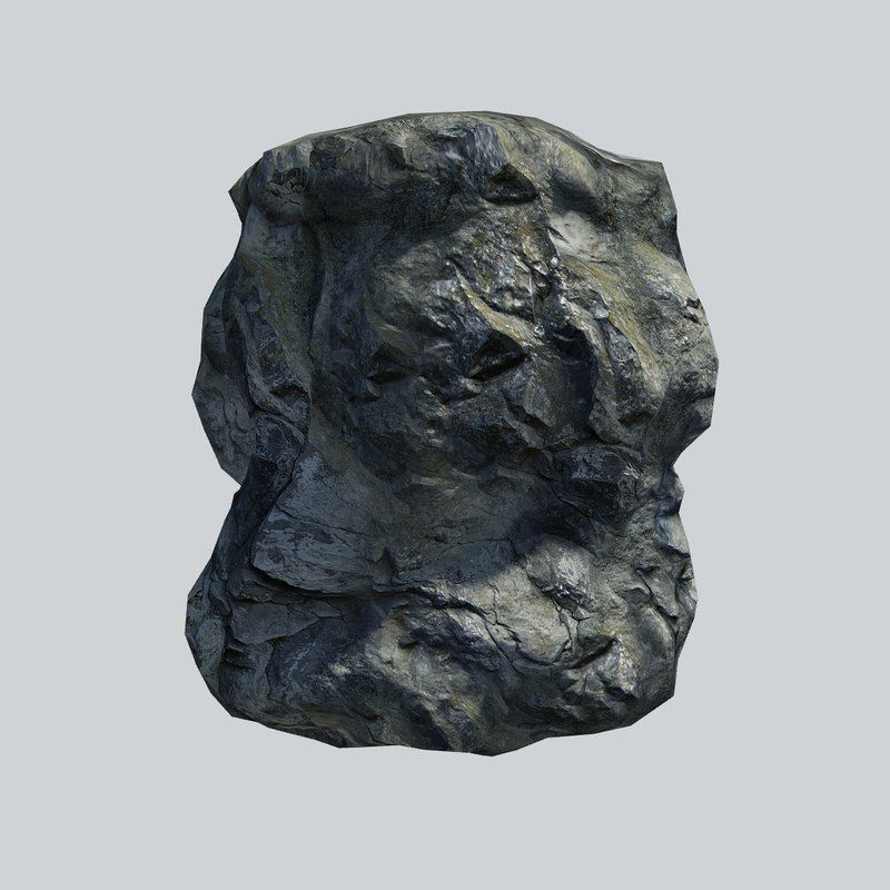 Rocky Cliff Low-poly 3D model_3