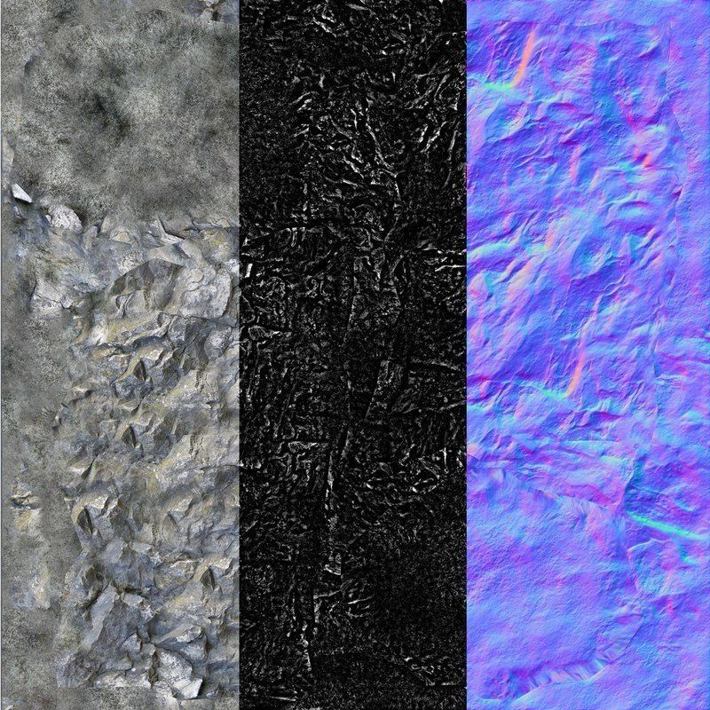 Rocky Cliff Low-poly 3D model_6