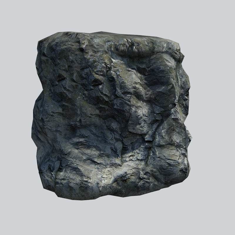 Rocky Cliff Low-poly 3D model_2