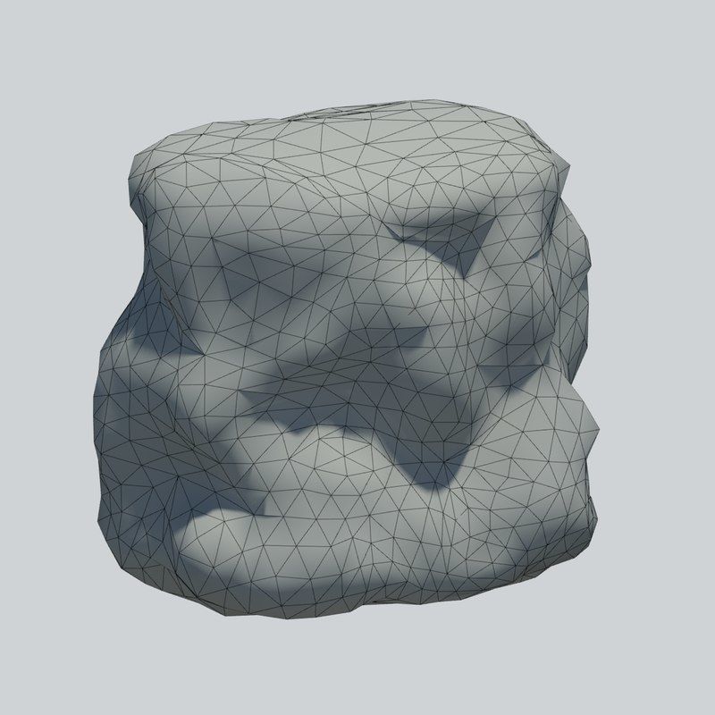 Rocky Cliff Low-poly 3D model_4