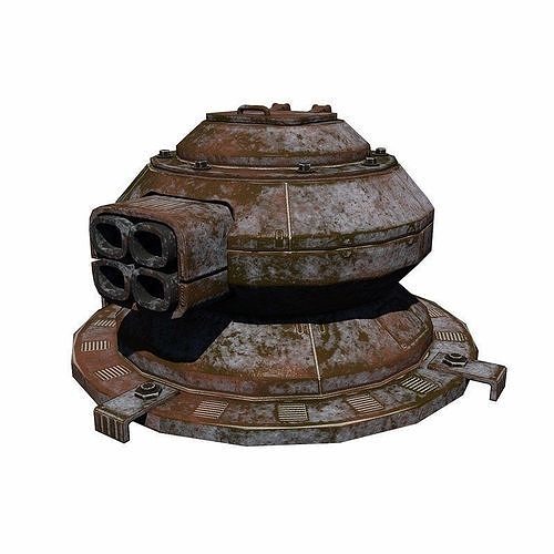 Sci Fi Turret Low-poly 3D model