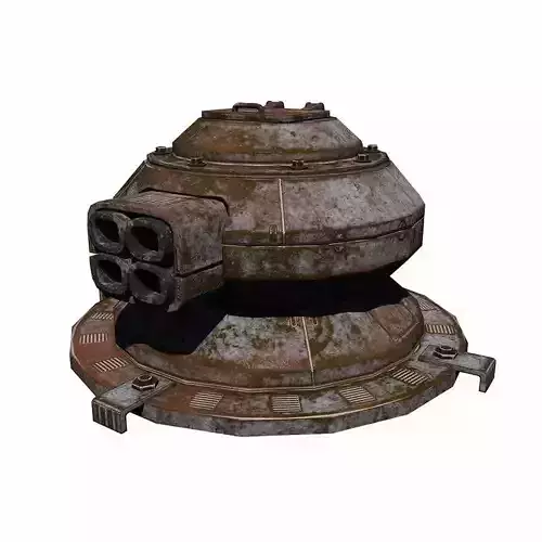 Sci Fi Turret Low-poly 3D model