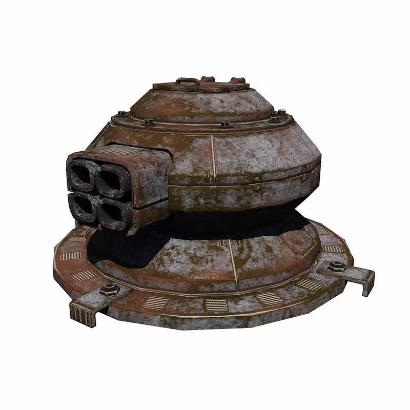 Sci Fi Turret Low-poly 3D model_0