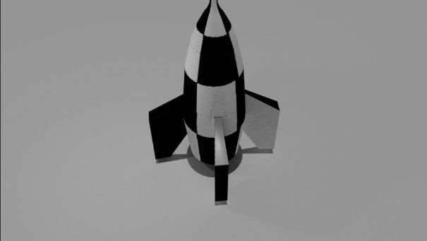 Wehrner von Braun V2 Rocket Low-poly 3D model_3